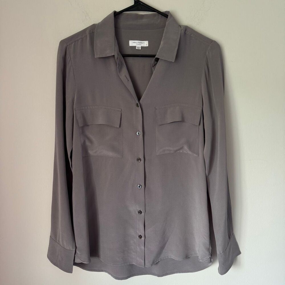 Equipment 100% Silk Button Down Shirt Workwear Size S